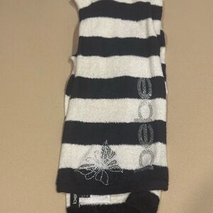Bebe Monochrome Striped Scarf